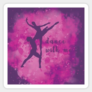 Dance with me - Abstract watercolor design Sticker